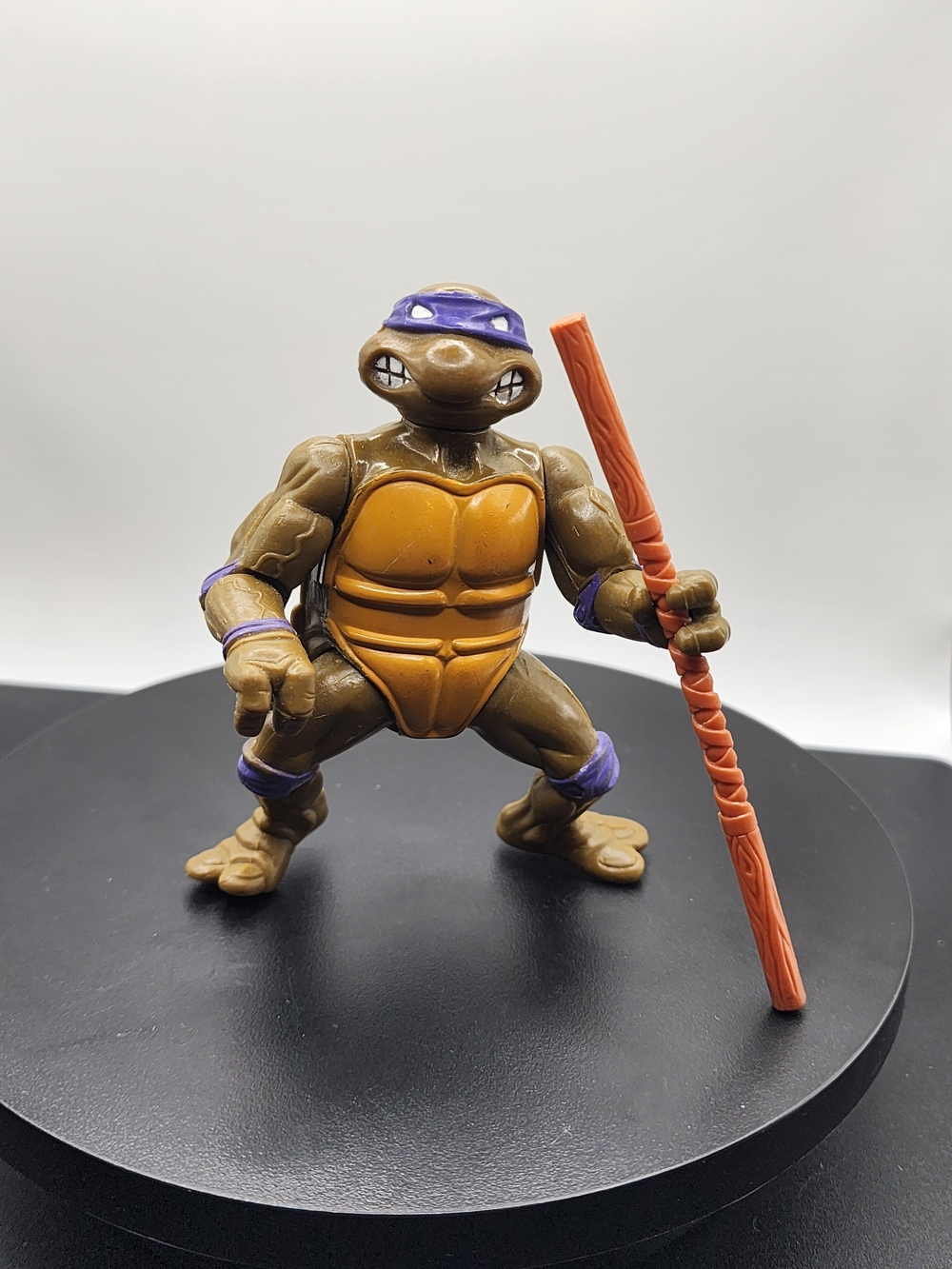 TMNT 1988 Donatello Vintage Action Figure Playmates Hard Head W/Staff, No Belt